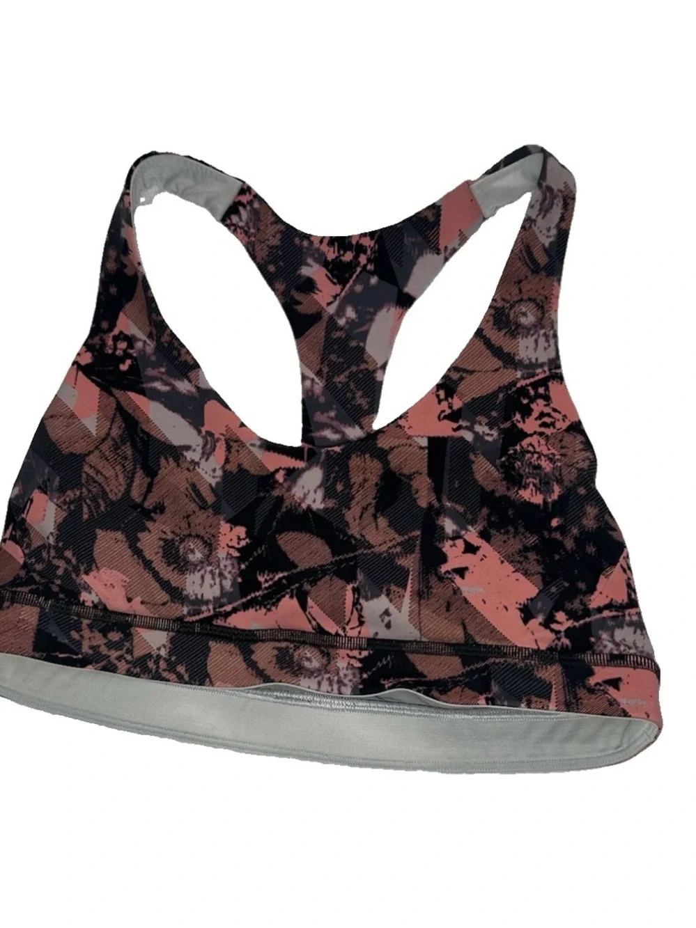 Lululemon Floral Sports Bra - Pink/Black